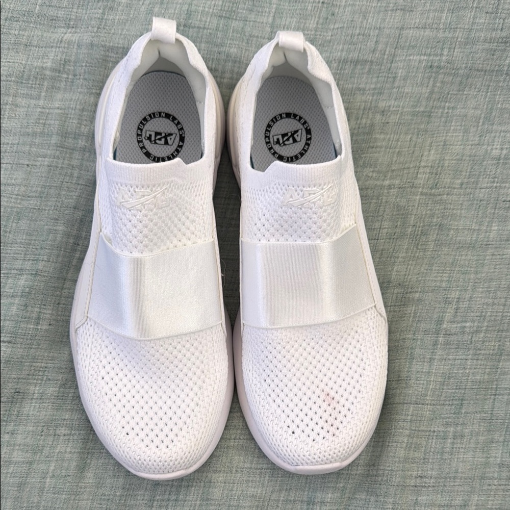 APL White Slip-On Sneakers with Breathable Design